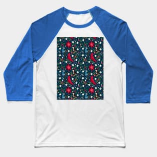 Joy to The Birds Repeat Pattern #2 Baseball T-Shirt